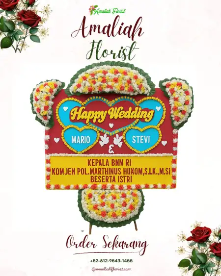 Papan Bunga Pernikahan Obi Selatan